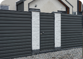 Black aluminum fence
